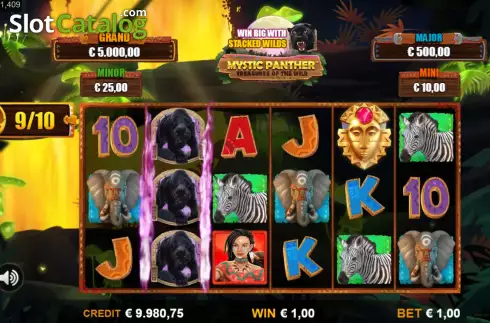 Скрин7. Mystic Panther Treasures of the Wild слот