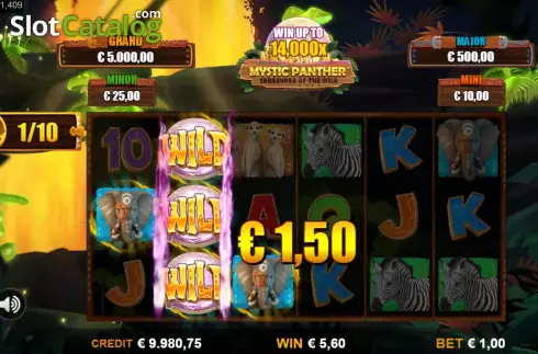 Скрин9. Mystic Panther Treasures of the Wild слот