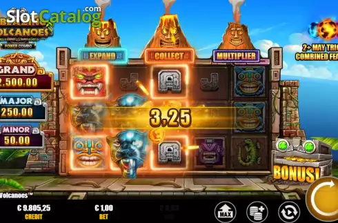 Скрин4. 3 Blazing Volcanoes Power Combo слот
