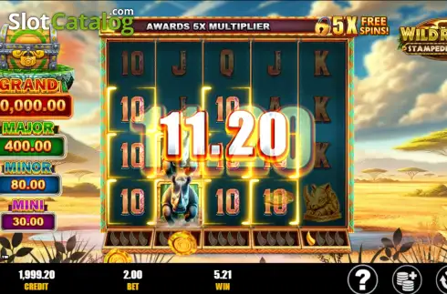 Скрин3. Wild Rhino Stampede Stacks слот