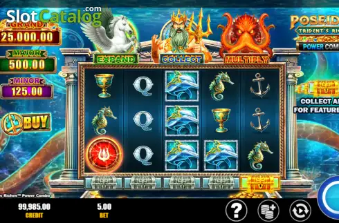 Скрин2. Poseidon: Trident's Riches Power Combo слот