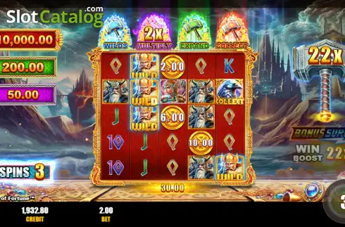 Скрин3. Thor: Realms of Fortune Bonus Surge слот