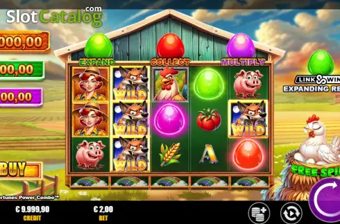 Скрин2. Cluck N' Fortunes Power Combo слот