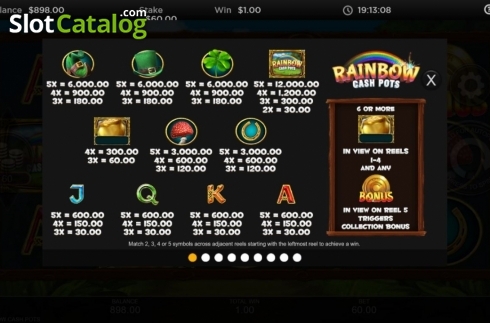 Скрин6. Rainbow Cash Pots слот