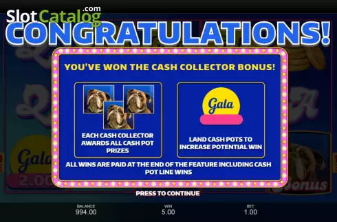 Скрин6. Gala Cash Pots слот