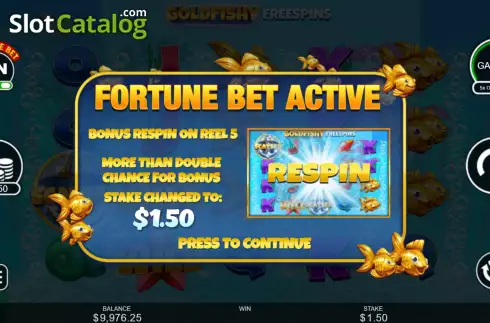 Скрин5. Gold Fishy Free Spins слот