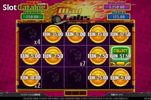 Скрин3. Mad Cabs Hold & Win слот