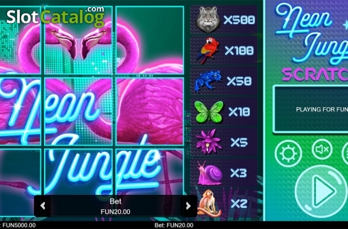 Скрин2. Neon Jungle Scratch слот