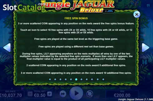 Скрин8. Jungle Jaguar Deluxe слот