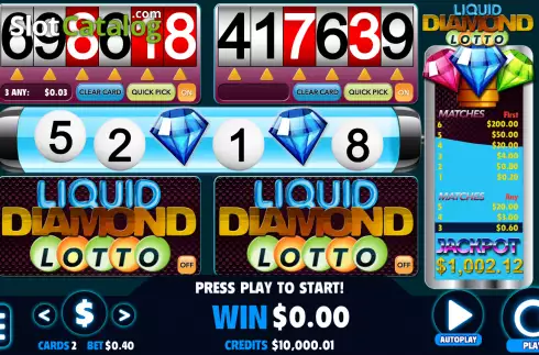 Скрин2. Liquid Diamond Lotto слот