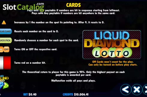 Скрин5. Liquid Diamond Lotto слот