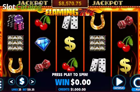 Скрин2. Flaming Seven (Jackpot Software) слот