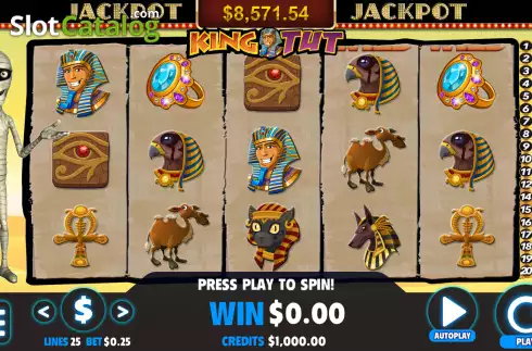 Скрин2. King Tut (Jackpot Software) слот