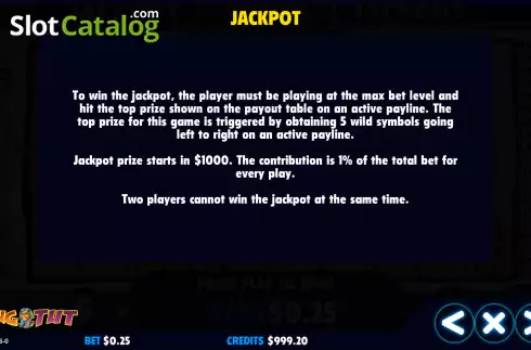 Скрин8. King Tut (Jackpot Software) слот