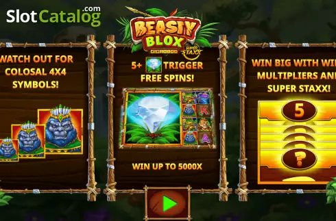 Скрин2. Beasty Blox Gigablox слот