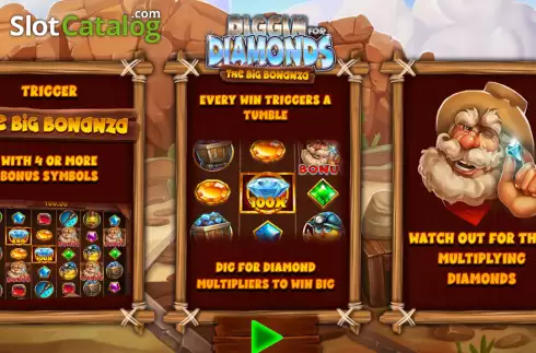 Скрин2. Diggin’ For Diamonds слот
