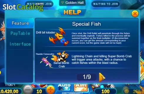 Скрин8. Bombing Fishing слот