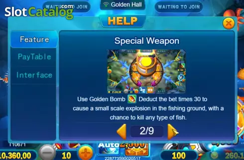 Скрин9. Bombing Fishing слот