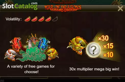 Скрин2. War Of Dragons слот