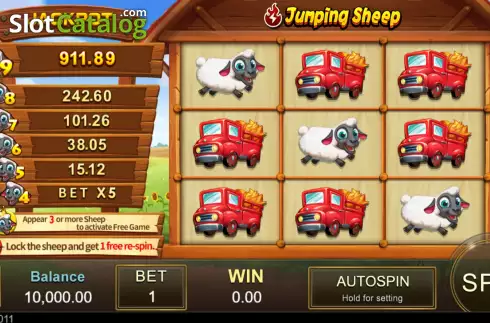 Скрин2. Jumping Sheep слот