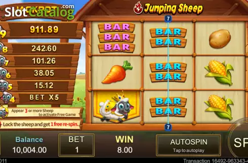 Скрин4. Jumping Sheep слот