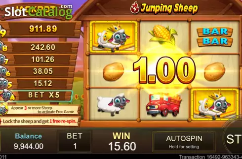 Скрин7. Jumping Sheep слот