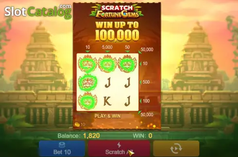 Скрин4. Fortune Gems Scratch слот