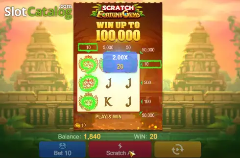 Скрин5. Fortune Gems Scratch слот
