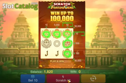 Скрин6. Fortune Gems Scratch слот