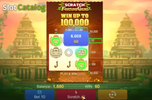 Скрин7. Fortune Gems Scratch слот