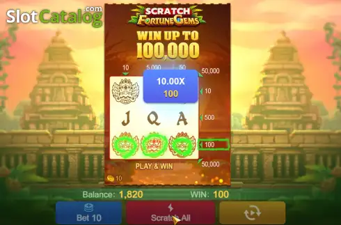 Скрин9. Fortune Gems Scratch слот
