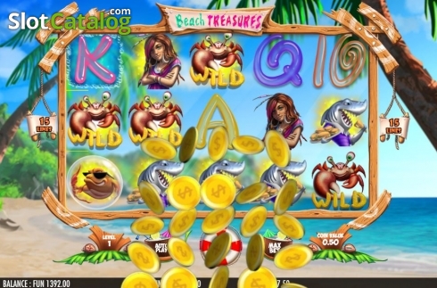 Скрин4. Beach Treasures слот