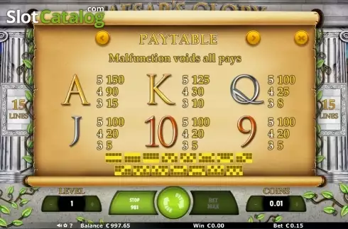 Скрин5. Caesar's Glory (Join Games) слот