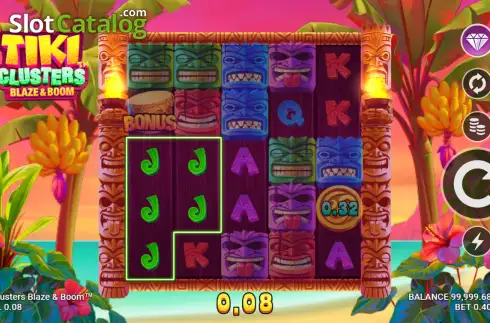 Скрин2. Tiki Clusters Blaze & Boom слот