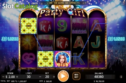 Скрин3. Party Girl слот