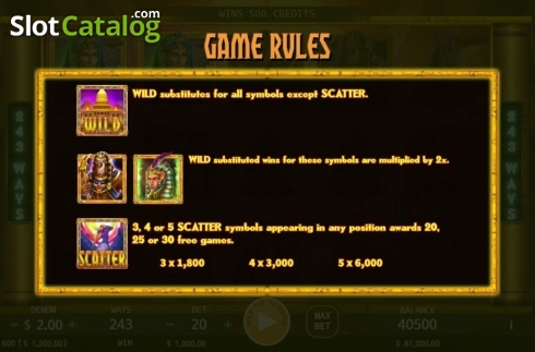 Скрин6. Egyptian Mythology (KA Gaming) слот