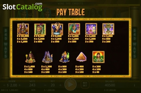 Скрин7. Egyptian Mythology (KA Gaming) слот