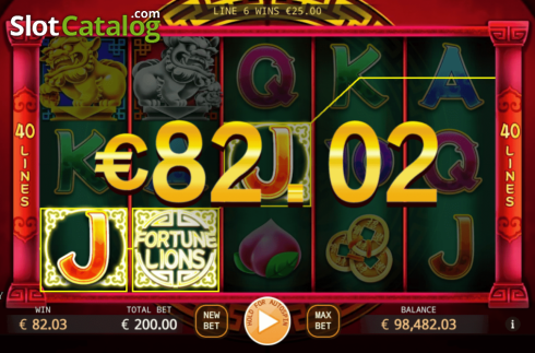 Скрин4. Fortune Lions (KA Gaming) слот