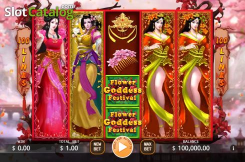 Скрин2. Flower Goddess Festival слот