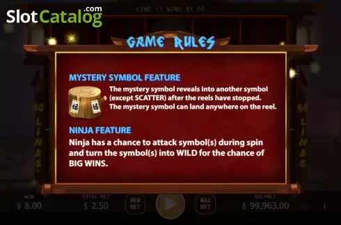 Скрин6. Ninja слот