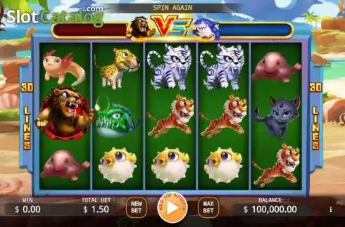 Скрин2. Lion vs Shark слот