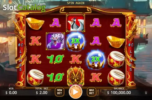 Скрин2. Lucky Golden Dragon Lock 2 Spin слот