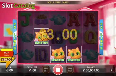 Скрин3. Playful Kitten Buy Feature слот