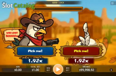 Скрин3. Mad West Chicken слот