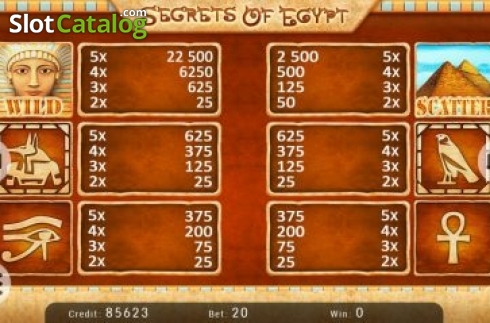 Скрин4. Secrets of Egypt (Kajot Games) слот
