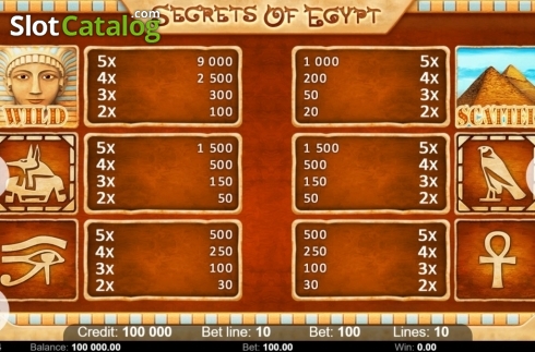 Скрин5. Secrets of Egypt (Kajot Games) слот