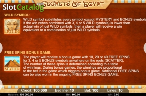 Скрин8. Secrets of Egypt (Kajot Games) слот