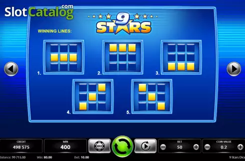 Скрин7. 9 Star Dice слот