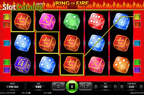 Скрин3. Ring Of Fire Dice слот