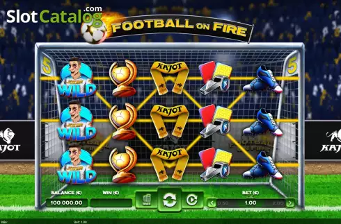 Скрин2. Football On Fire слот